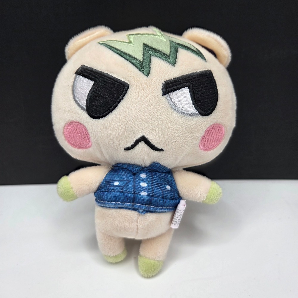 Nintendo Animal Crossing Marshal Squirrel Plush 7" Tan Smug Villager Denim Vest